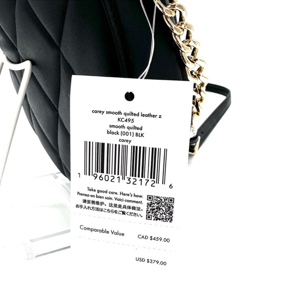 Kate Spade Carey Zip Top Crossbody Bag Black/Gold - Picture 15 of 15